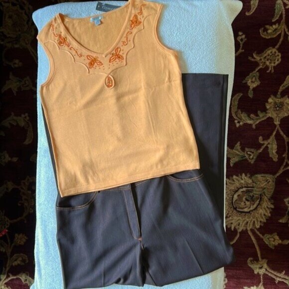 Orange Beaded Knit Top - Picture 10 of 10